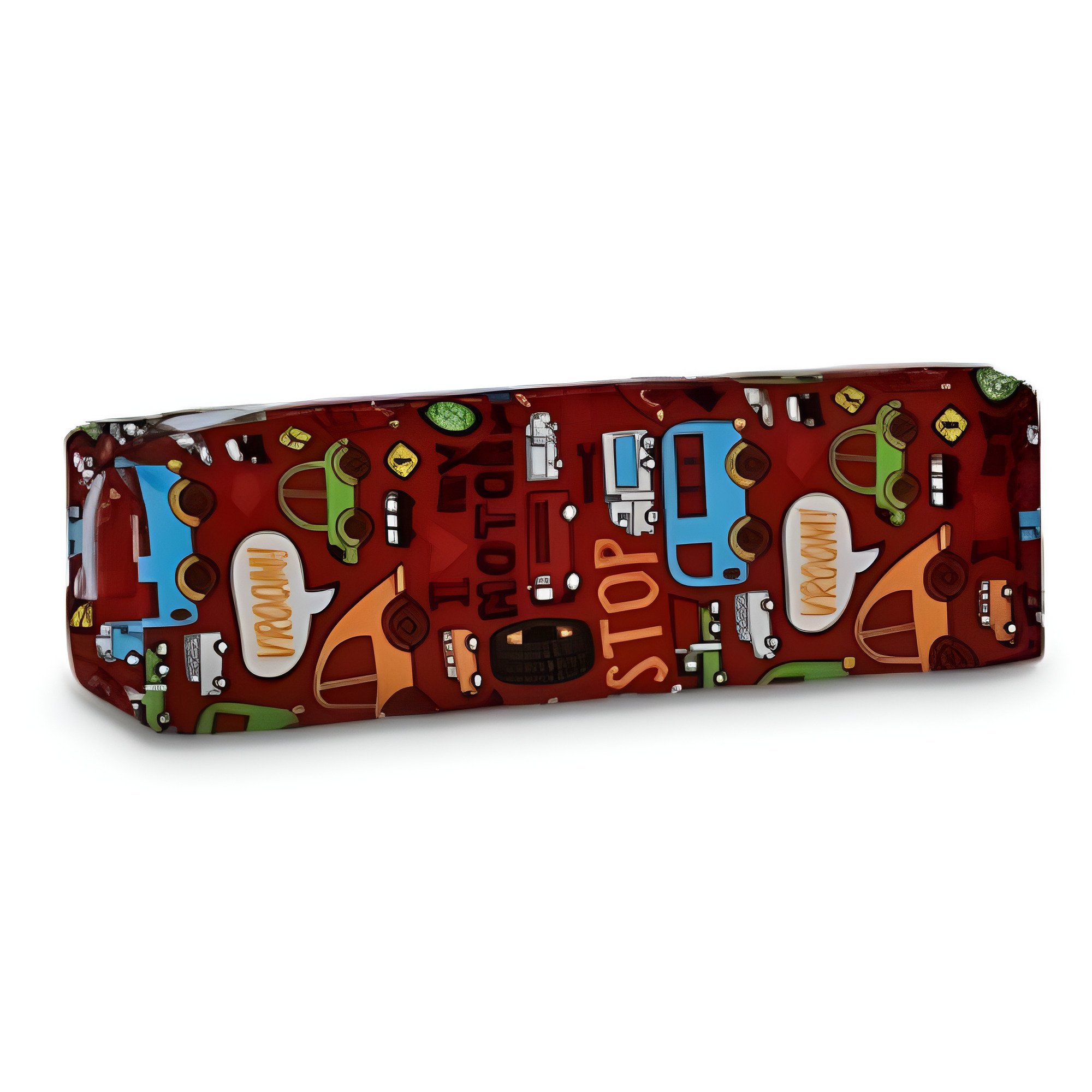 Пенал школьный Stenson R97901 с машинками 21x4x5 см Красный (27316460)