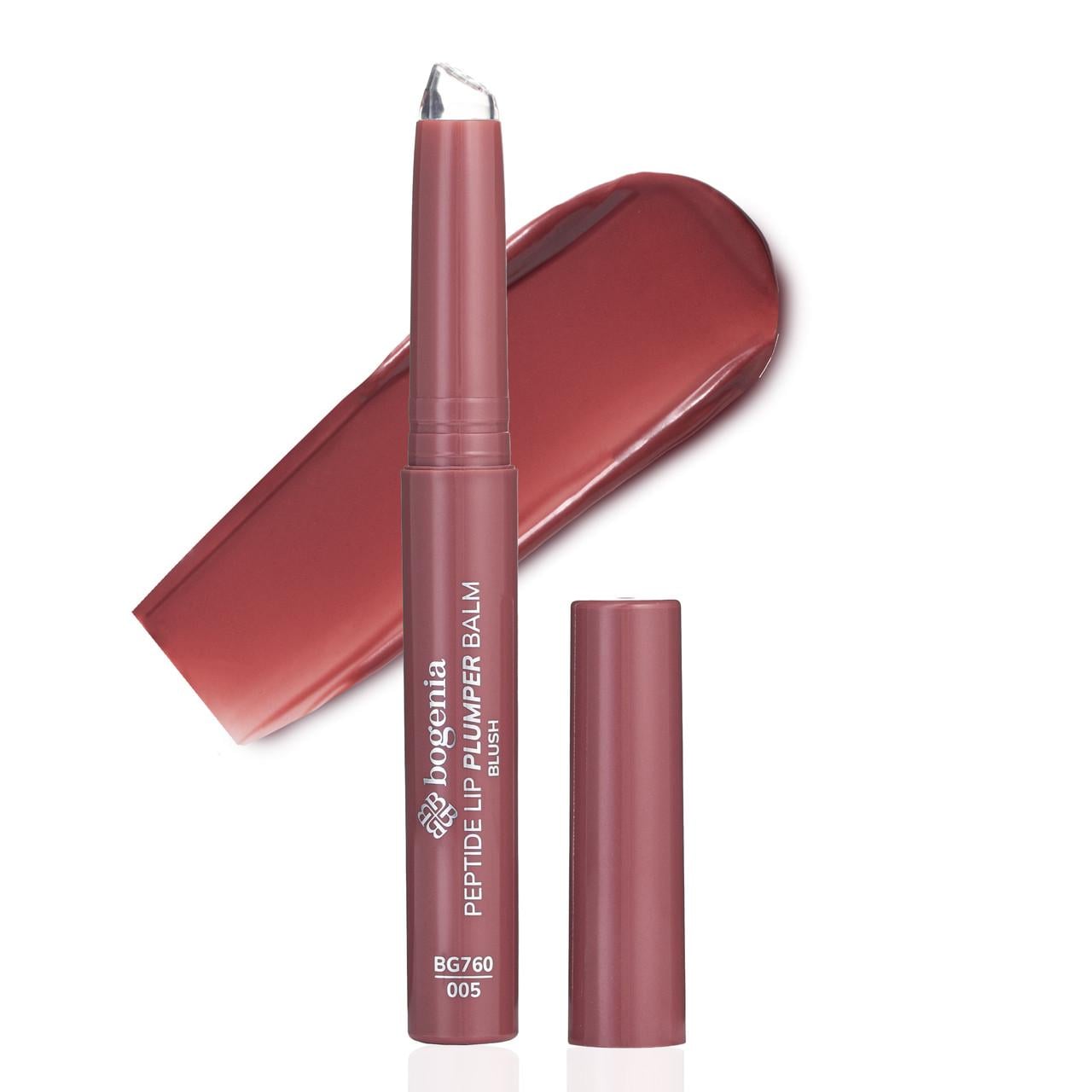 Помада-блиск для об'єму губ Bogenia Peptide Lip Plumper Balm BG760 005 Blush Бордовий (13353821)