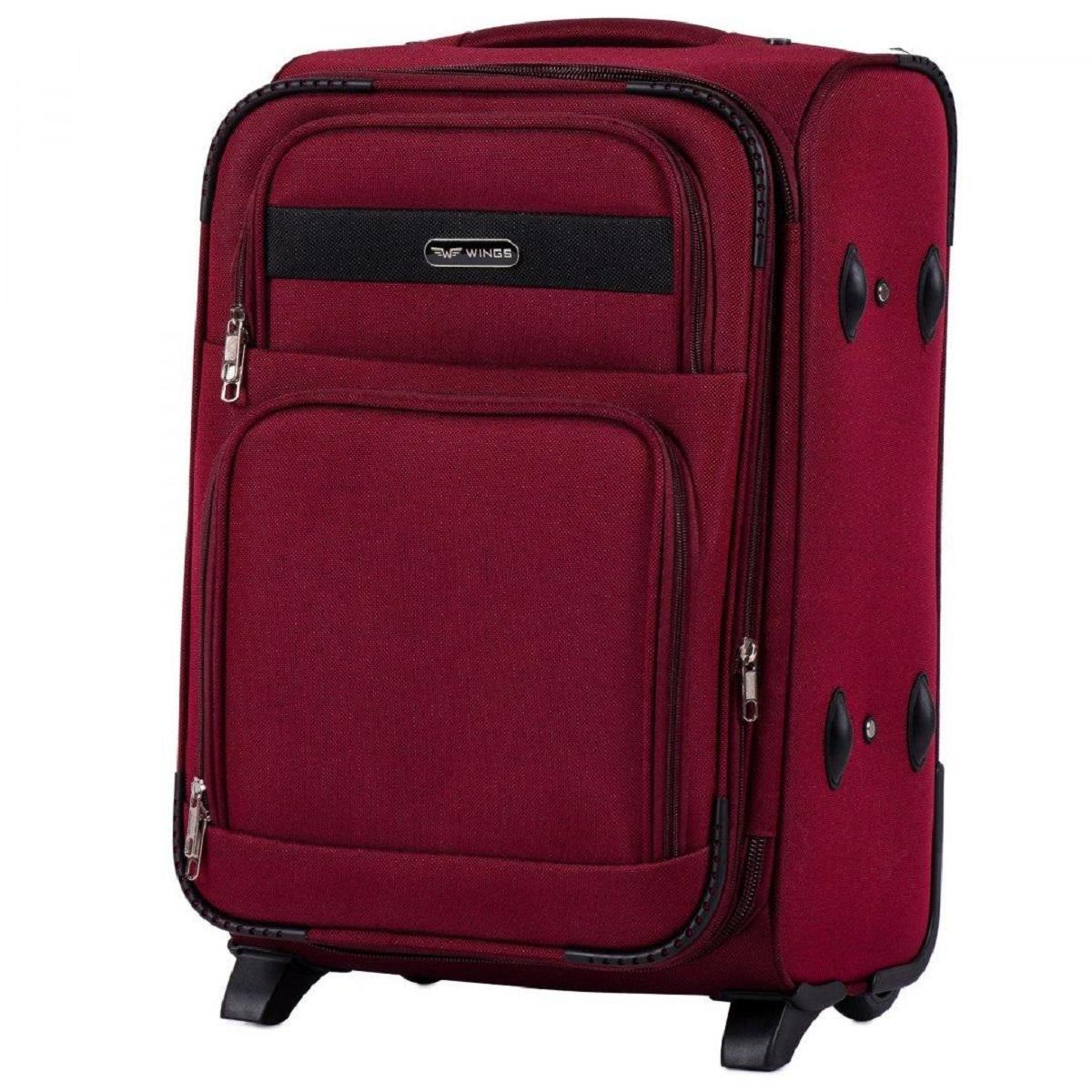 Валіза тканинна WINGS 1605 мала 2 колеса Бордовий (Vt00234)