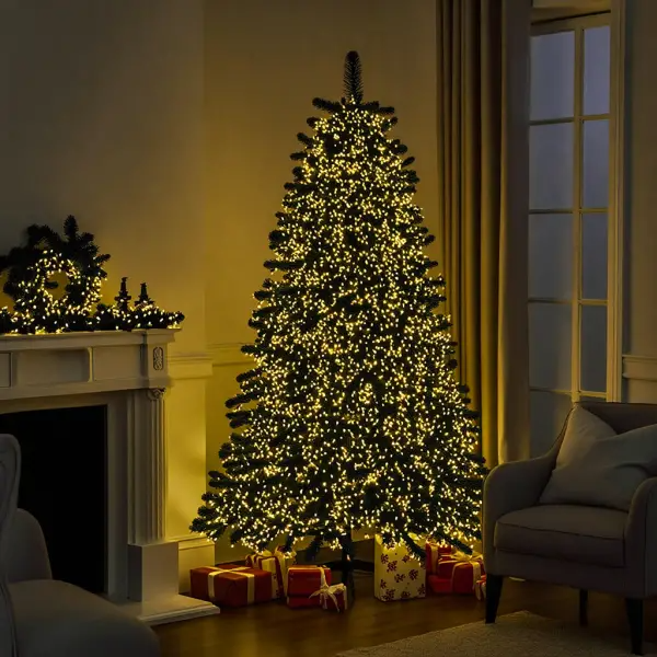 Гирлянда-нить Роса хвойная лапа 3000 LED 100 м зеленая нить Желтый - фото 3 Гирлянда-нить Роса хвойная лапа 3000 LED 100 м зеленая нить Желтый - фото 3