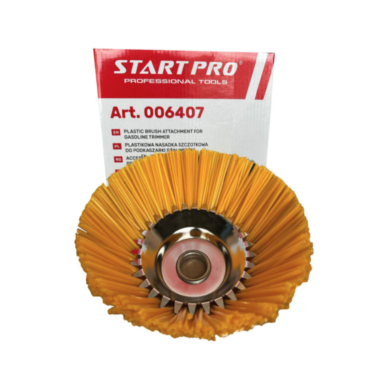 Насадка щетка пластиковая Start Pro 6407 для триммера бензинового d 200 мм Насадка щетка пластиковая Start Pro 6407 для триммера бензинового d 200 мм