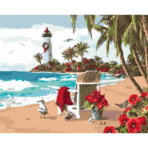 Картина по номерам Идейка Морская Пейзаж Испанский залив 40х50 см в термопакете (КНО2825-mt)