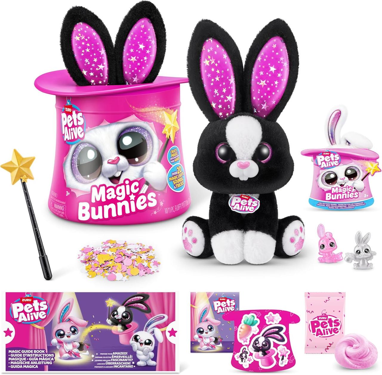 Интерактивная игрушка Zuru Pets Alive Magic Bunnies Sootie Кролик волшебник Черный (9549D) - фото 2 Интерактивная игрушка Zuru Pets Alive Magic Bunnies Sootie Кролик волшебник Черный (9549D) - фото 2