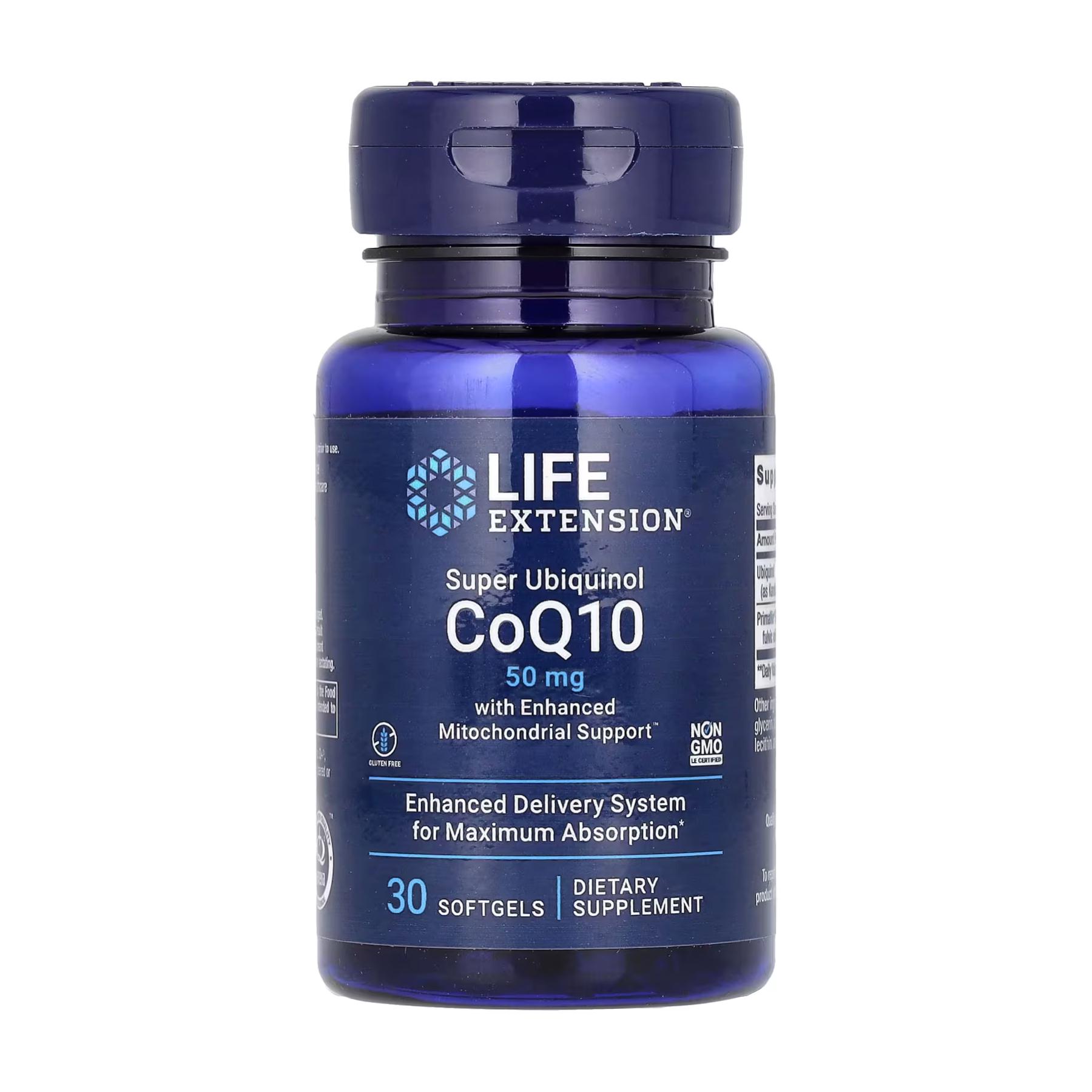 Натуральная добавка Super Ubiquinol CoQ10 with Enhanced Mitochondrial Support 50 mg 30 softgels (2023-10-3215)