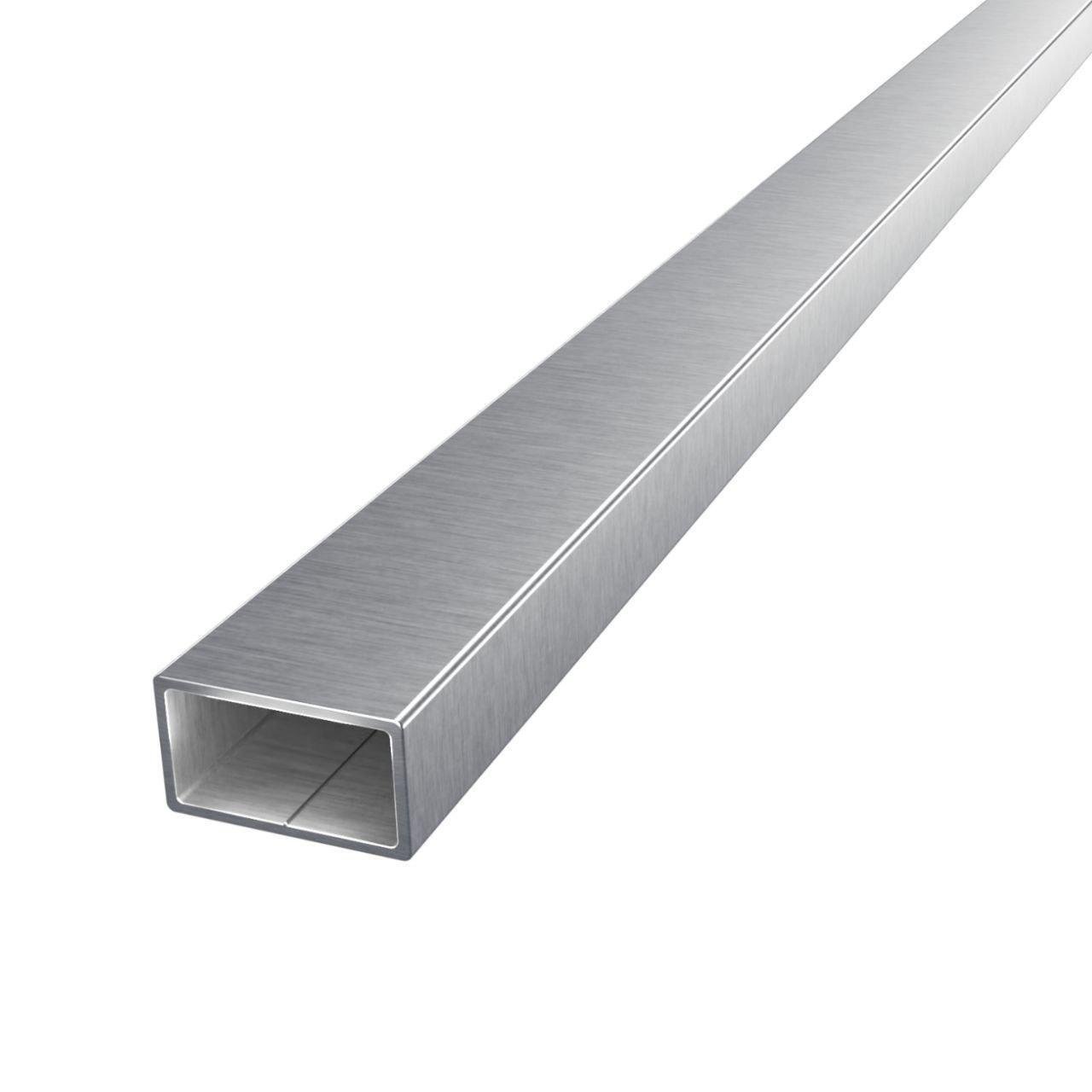 Труба профильная нержавеющая 50х30 толщина 1,5 мм G600 полированная прямоугольная пищевая AISI 304 1 м (2606943770/К1565)