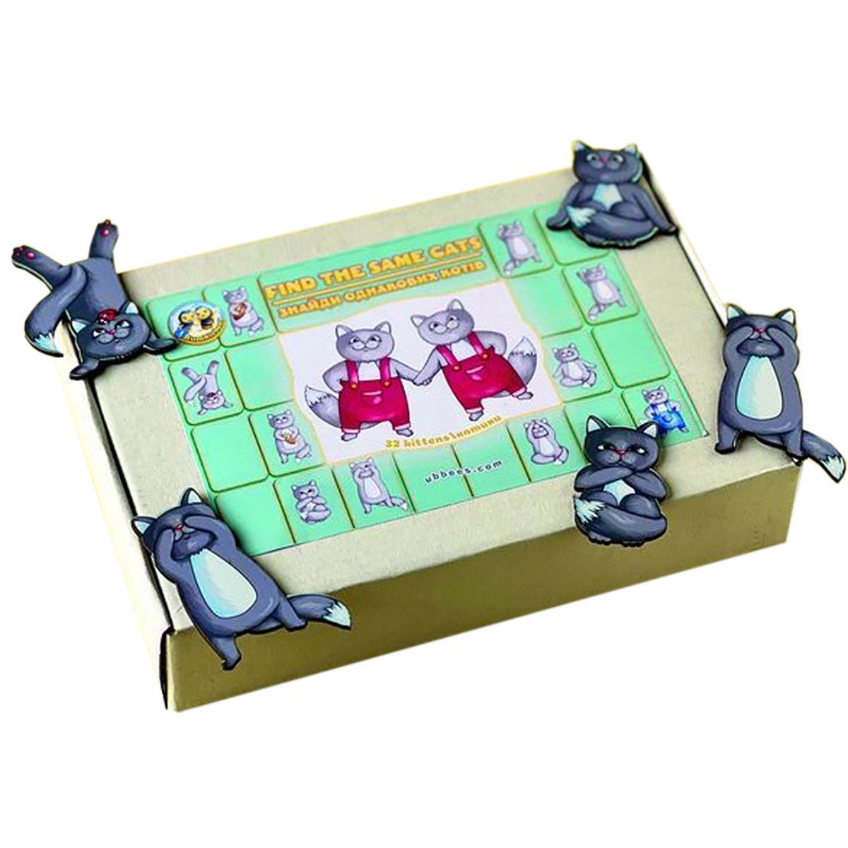 Настільна гра Ubumblebees Знайди однакових котів Різнокольоровий (SR-113-N-246)