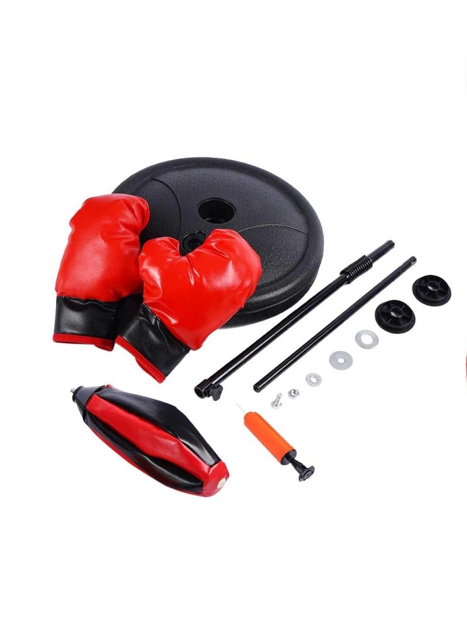 Детский боксерский набор на стойке с перчатками и насосом 70-110 см - фото 3 Детский боксерский набор на стойке с перчатками и насосом 70-110 см - фото 3