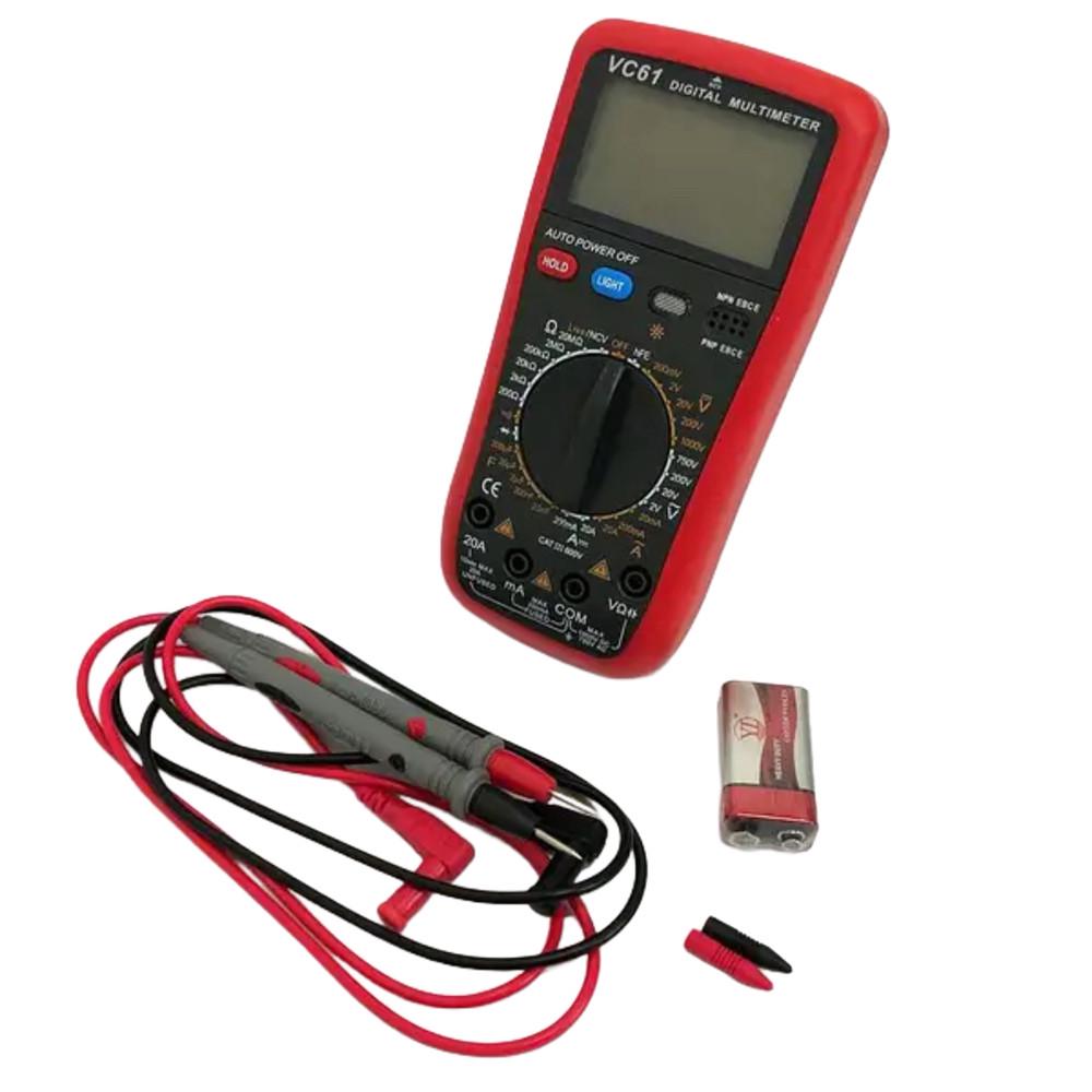 Мультиметр цифровий професійний VC-61 з підсвічуванням екрана (1994990832) - фото 5 Мультиметр цифровий професійний VC-61 з підсвічуванням екрана (1994990832) - фото 5