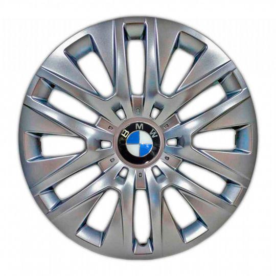 Ковпаки автомобільні SKS 429 R16 з логотипом BMW 4 шт. Сріблястий