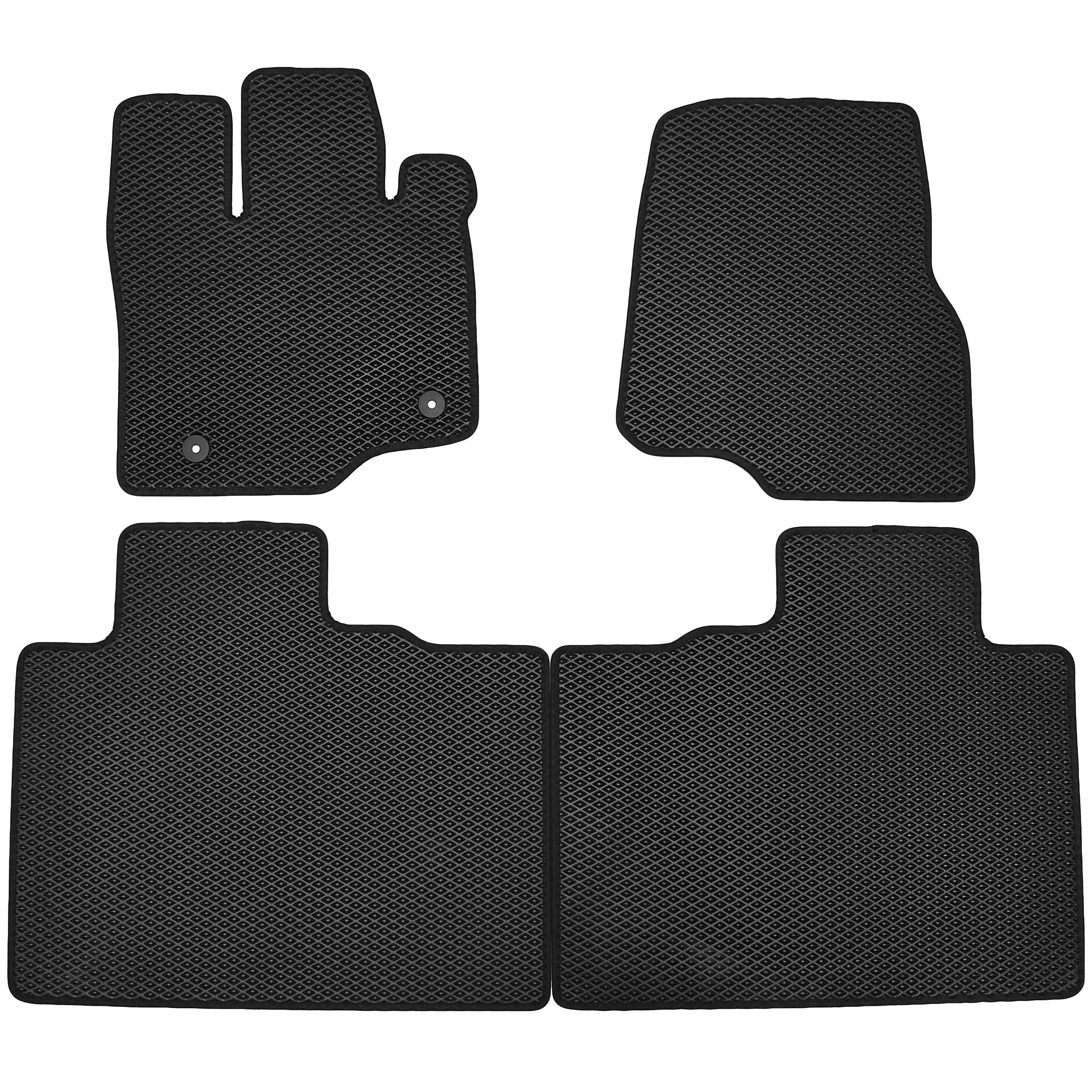 Коврики Kinetic в салон для Ford F-150 2014/2020 long EVA полимерные Черный