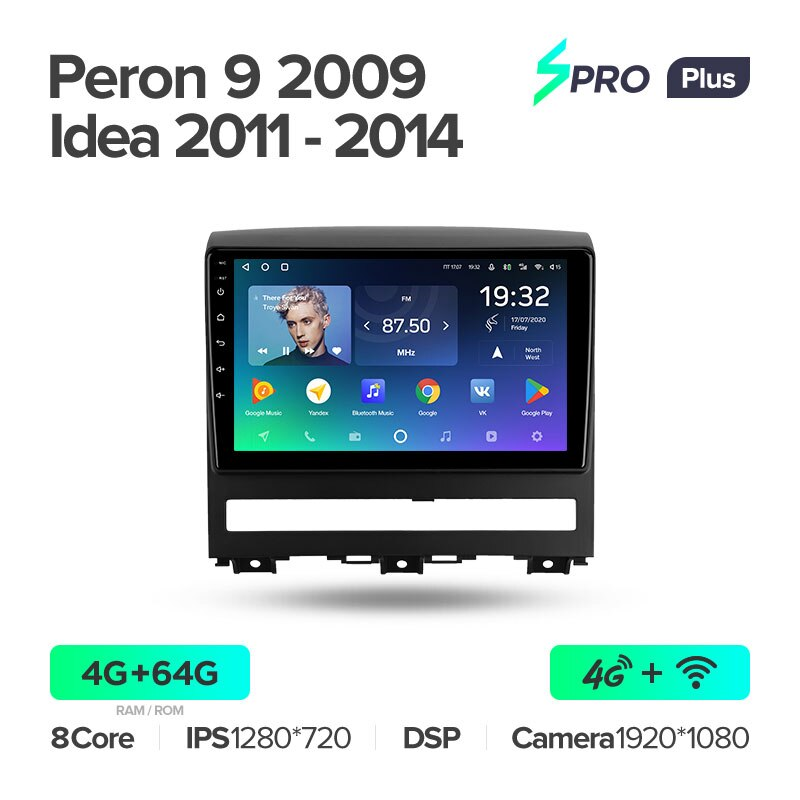 Автомагнітола штатна Teyes SPRO Plus для Fiat Peron 9 2009/Idea 2011-2014 Android SPRO PLUS 4+64G Wi-Fi+4G (1645152967) - фото 2