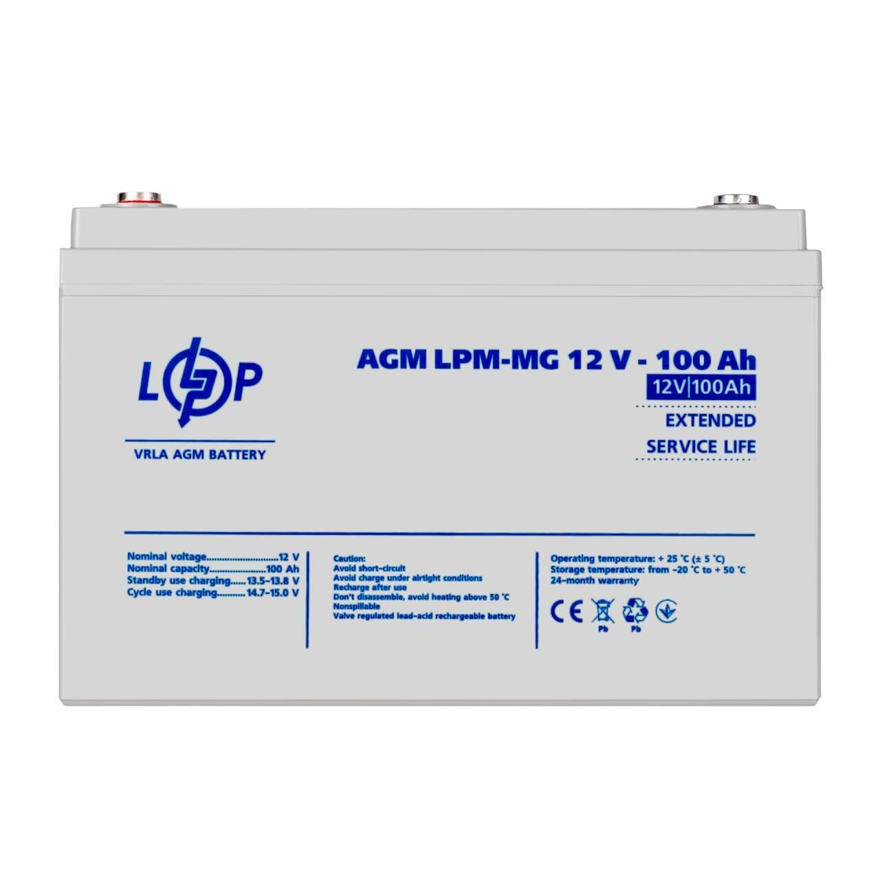 Акумулятор мультигелевий LPM-MG 12V-100 Ah (3236319363) Акумулятор мультигелевий LPM-MG 12V-100 Ah (3236319363)