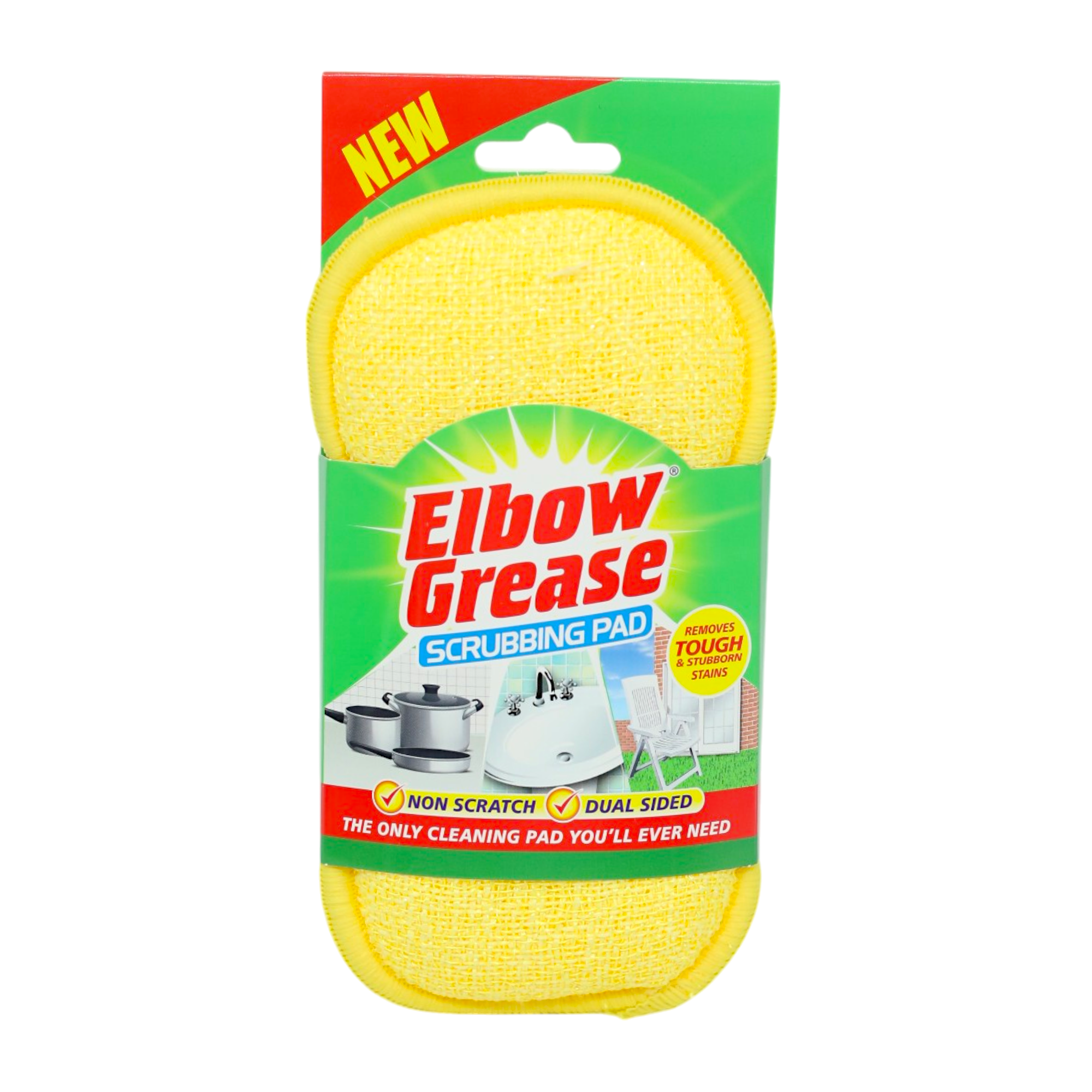 Губка чистящая абразивная Elbow Grease Scrubbing Pad Желтый (НФ-00008927)
