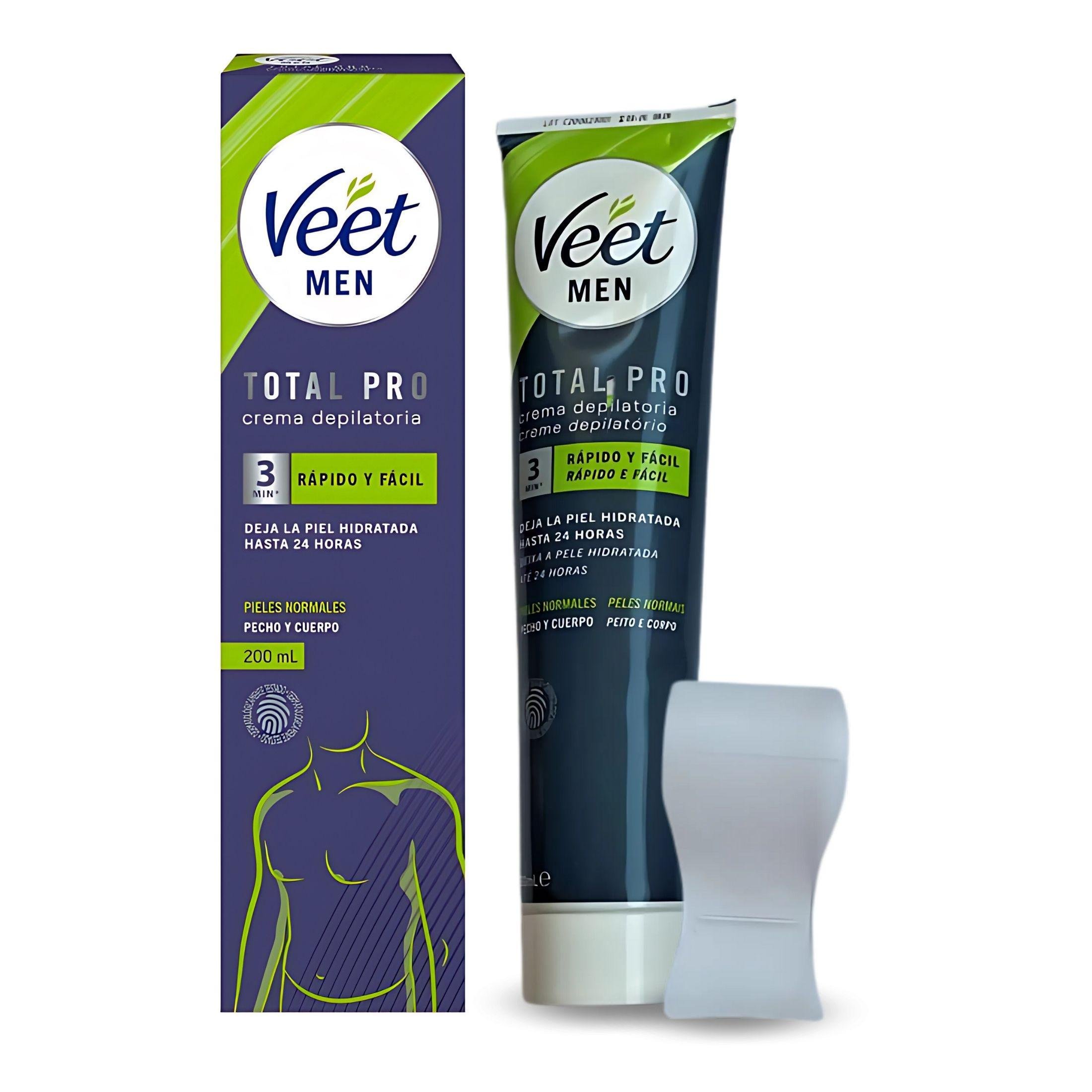 Крем для депиляции Veet men Total Pro Crema Depilatoria для тела 200 мл