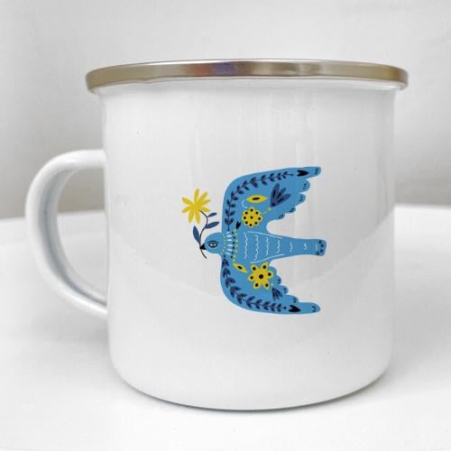 Кружка металлическая Camper "Ukraine is what freedom sounds like" 250 мл (KRM_23S097)