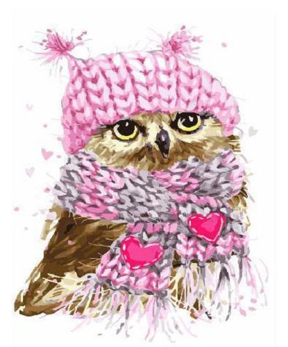 Картина по номерам Brushme Совёнок в шарфе 40x50 см (BRM25212)