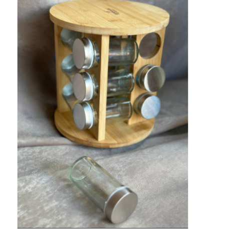 Набір ємностей для спецій Bohmann на круглій підставці 12 шт. (BH 7864-12 FL) - фото 2 Набір ємностей для спецій Bohmann на круглій підставці 12 шт. (BH 7864-12 FL) - фото 2