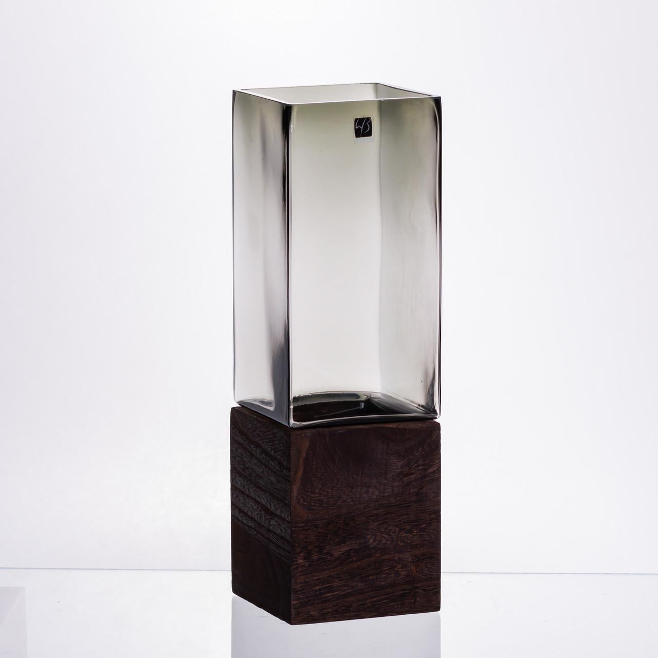 Ваза квадратная с цветным деревом (HP-32-7)