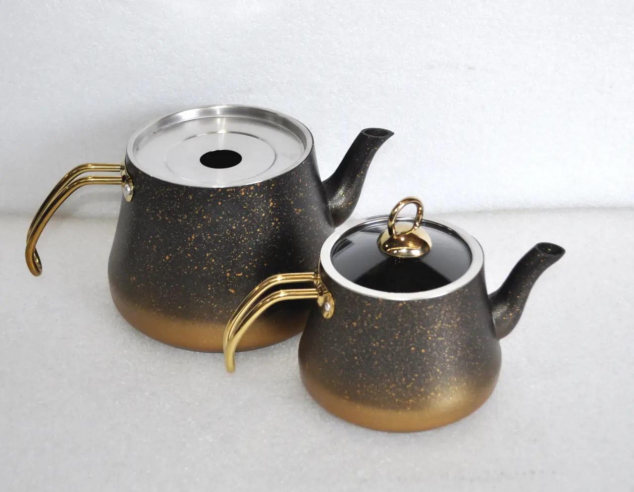 Чайник двухярусный O.M.S. Collection 8200 M 0,8/1,8 л Gold (88102) - фото 4 Чайник двухярусный O.M.S. Collection 8200 M 0,8/1,8 л Gold (88102) - фото 4