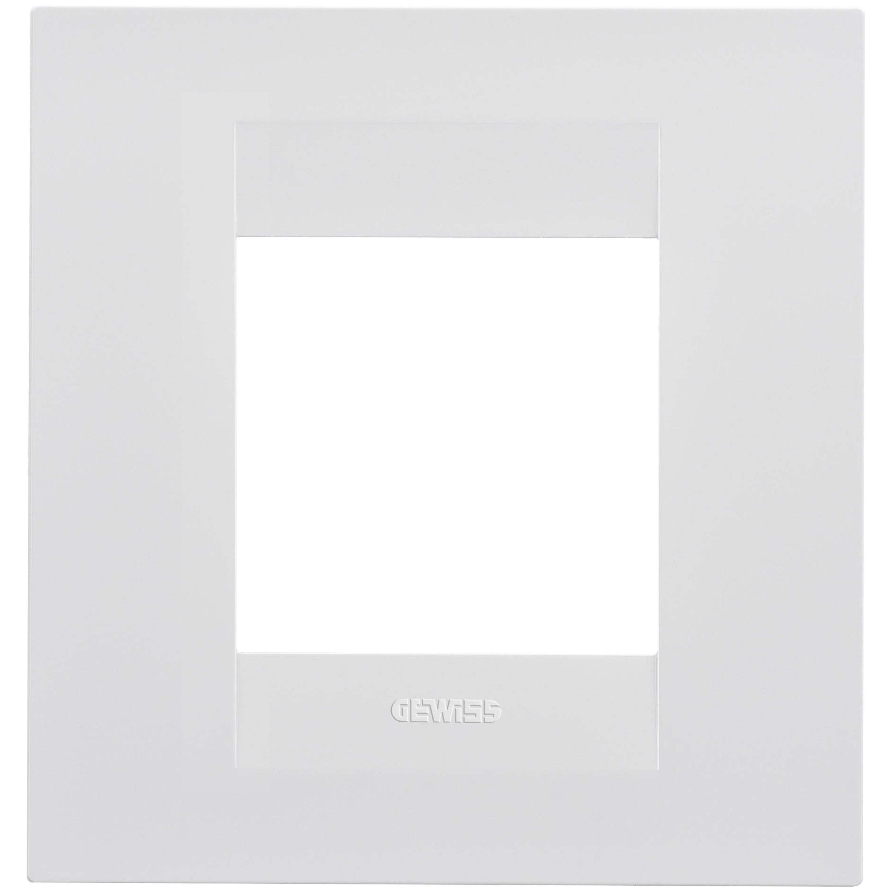 Рамка одномісна Gewiss Chorusmart GEO горизонтальна технополімер Білий сатиновий (GW16422VW)