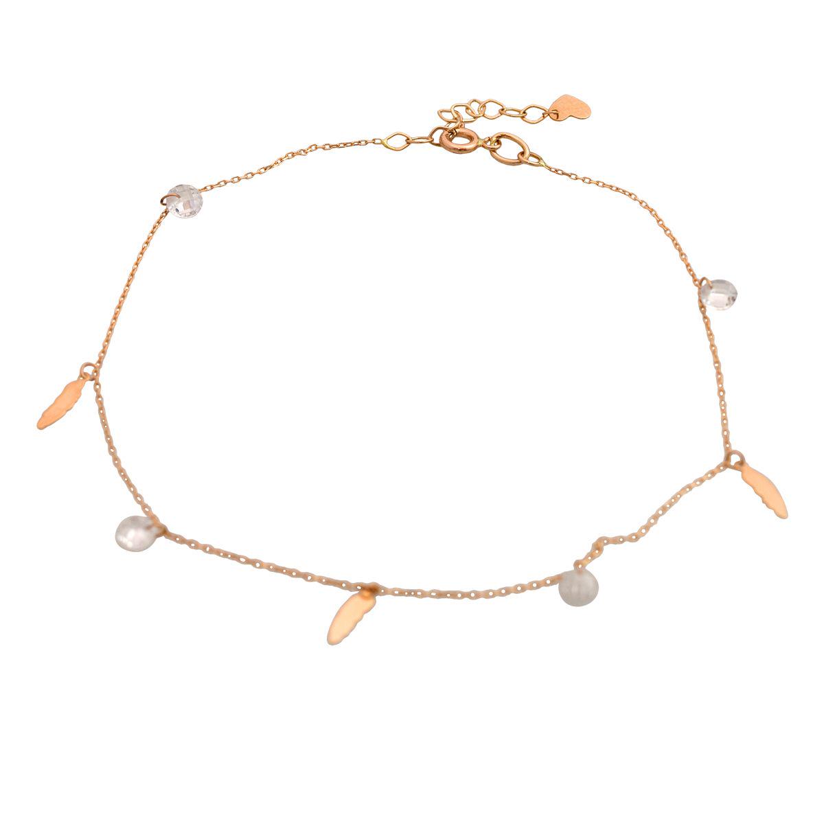 Браслет золотий з фіанітами 0,2 ct (14481601)