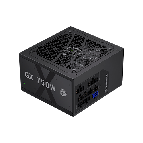 Блок питания GameMax GX 750GF Черный 750W ATX 2.53 модульный 80+ Gold 120 мм вентилятор для ПК (GX 750GF)