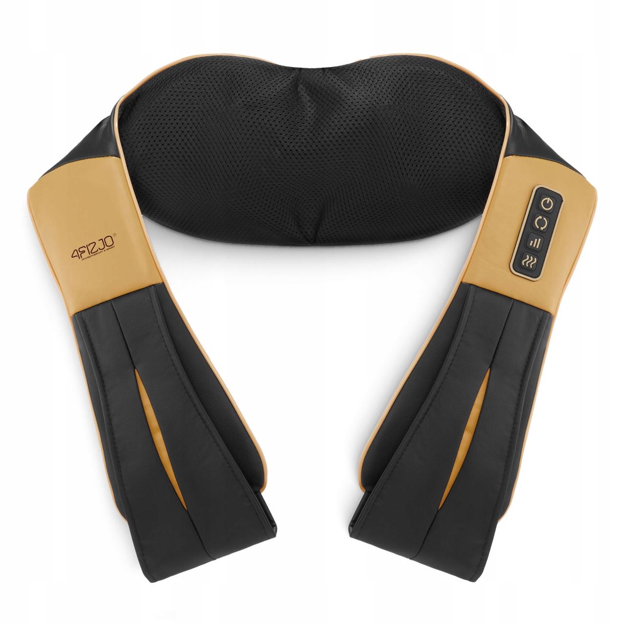 Накидка-массажер 4fizjo Shiatsu Ultra+ для шеи и спины аккумуляторный Black/Gold (P-5907739319081)