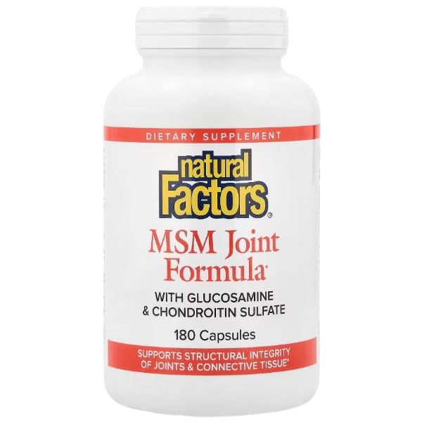 Препарат для суставов и связок Natural Factors MSM Joint Formula with Glucosamine & Chondroitin Sulfate 180 капс. (000026296)