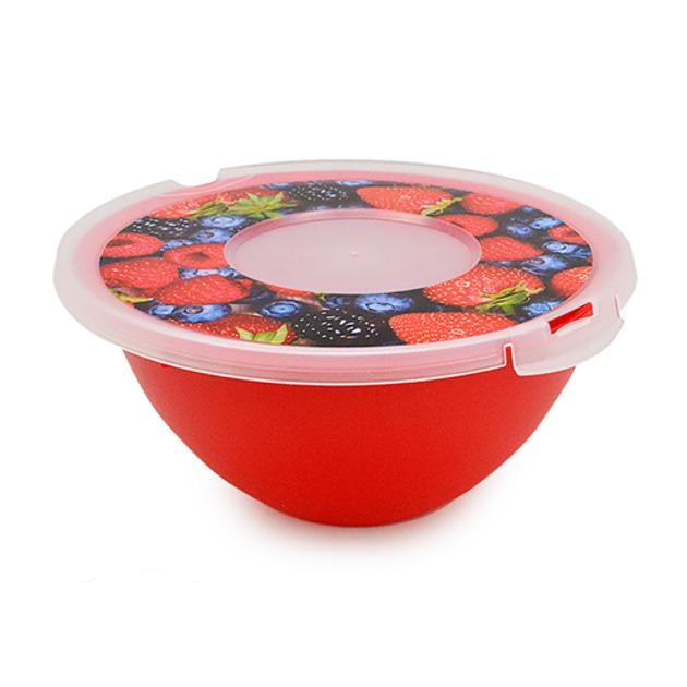Салатница с пластиковой крышкой 2,0 л 22х22х10 см (PB-102) Салатница с пластиковой крышкой 2,0 л 22х22х10 см (PB-102)