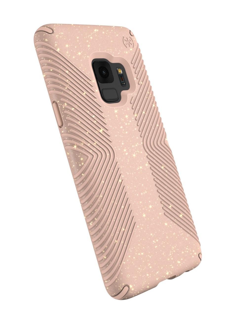 Чехол-бампер противоударный Speck Presidio Grip для Samsung Galaxy S9 Pink Glitter