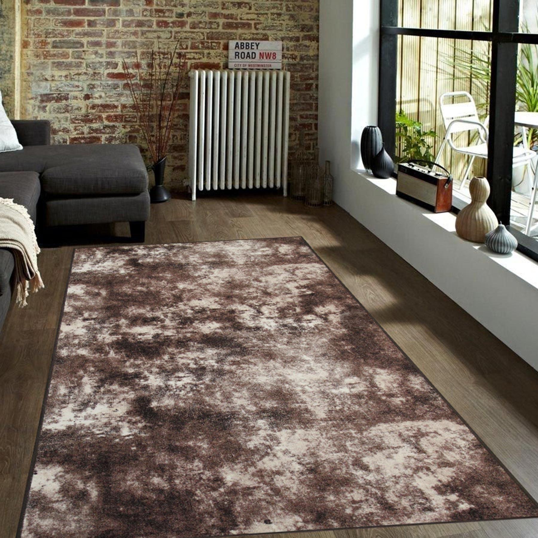 Дорожка ковровая безворсовая Ratio PrintGel 1023VL40-P5 на резиновой основе 1,2 м Коричневый (00-00014571) - фото 4