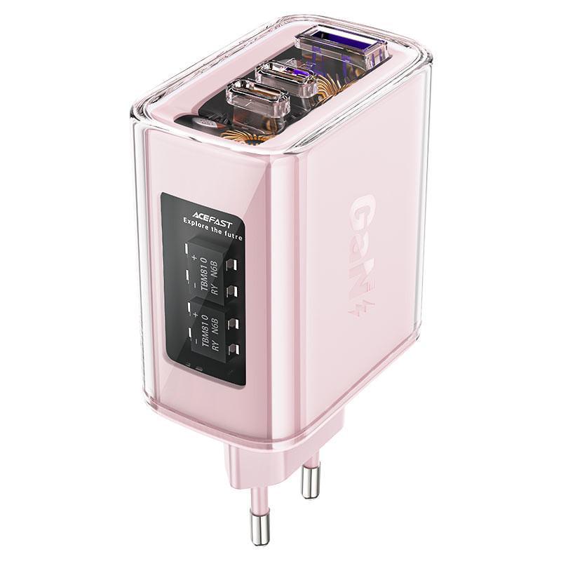 Зарядний пристрій мережевий Acefast A45 Exploration series PD65W GaN 1USB-A/2C Cherry blossom (00000065890_3)