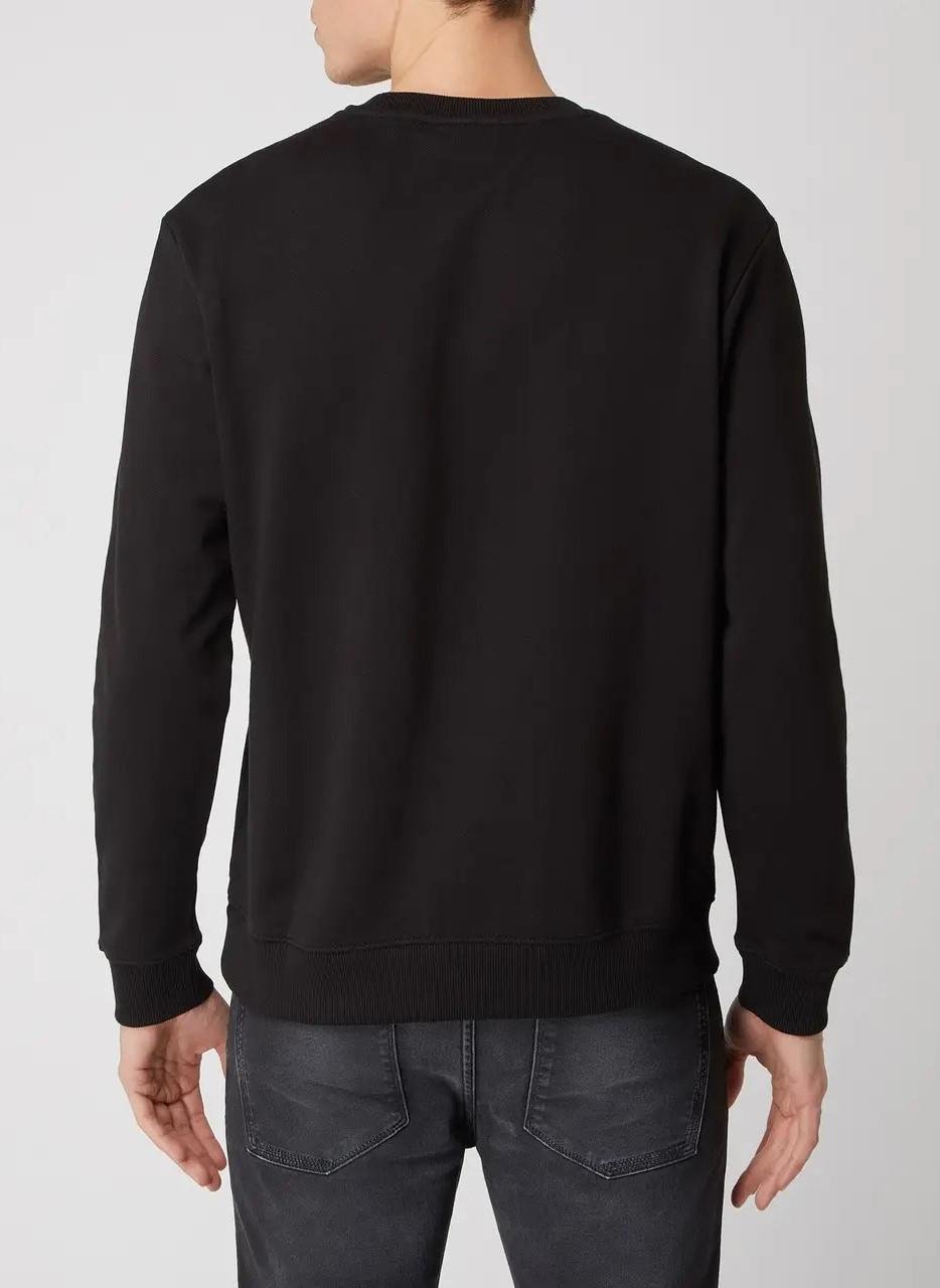 Світшот чоловічий Hugo Boss Cotton-terry regular-fit sweatshirt with logo label 75-2098BLK-BL 3XL - фото 4