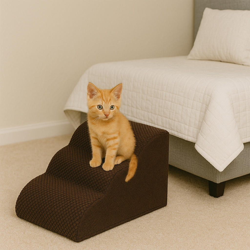 Сходинки для собак та котів м'які 40х36х60 см Коричневий (30633146)