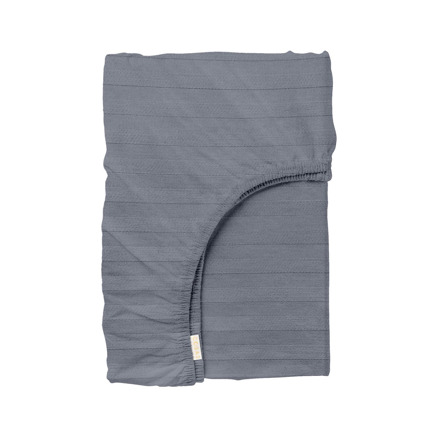 Простынь Cosas на резинке в детскую кроватку сатин 60x120 см Steel (4822052174111)