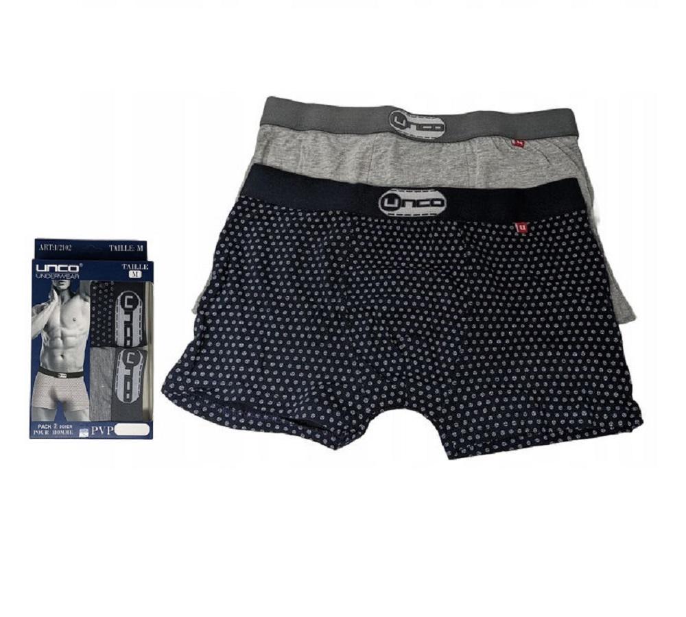Трусы-боксеры мужские UNCO Underwear 2 шт. M Black/Grey (1/2102-2-M)