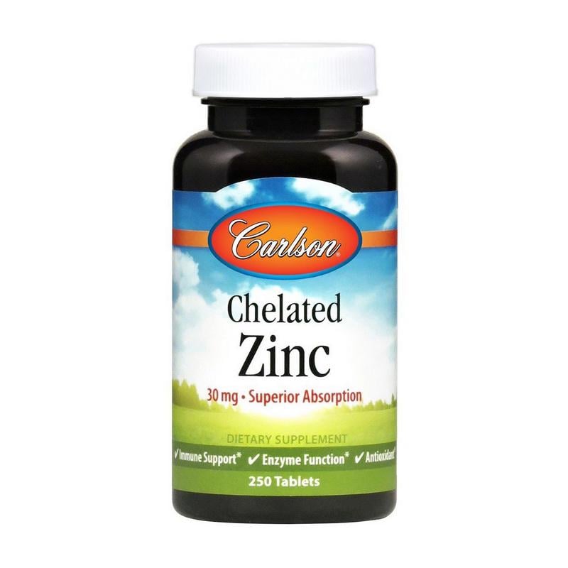 Цинк Carlson Chelated Zinc 30 mg 250 tablets