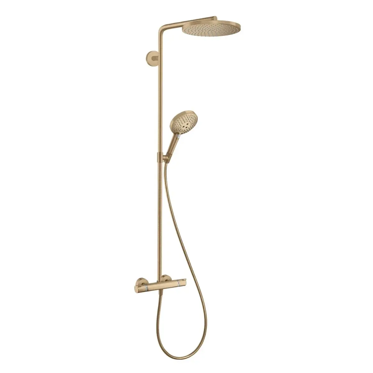 Душевая система Hansgrohe Raindance S 240 EcoSmart PowderRain 2jet с термостатом металл Бронзовый матовый (28823140)