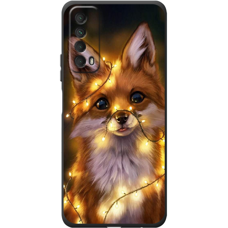 Чехол Boxface Huawei P Smart 2021 Рождественская лиса Черный силикон (41133-up2399-41604)