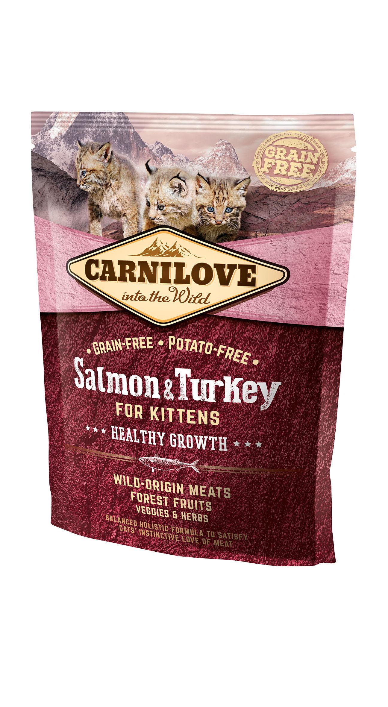 Корм сухой Carnilove Cat Salmon & Turkey Kitten 0,4 кг - фото 1 Корм сухой Carnilove Cat Salmon & Turkey Kitten 0,4 кг - фото 1