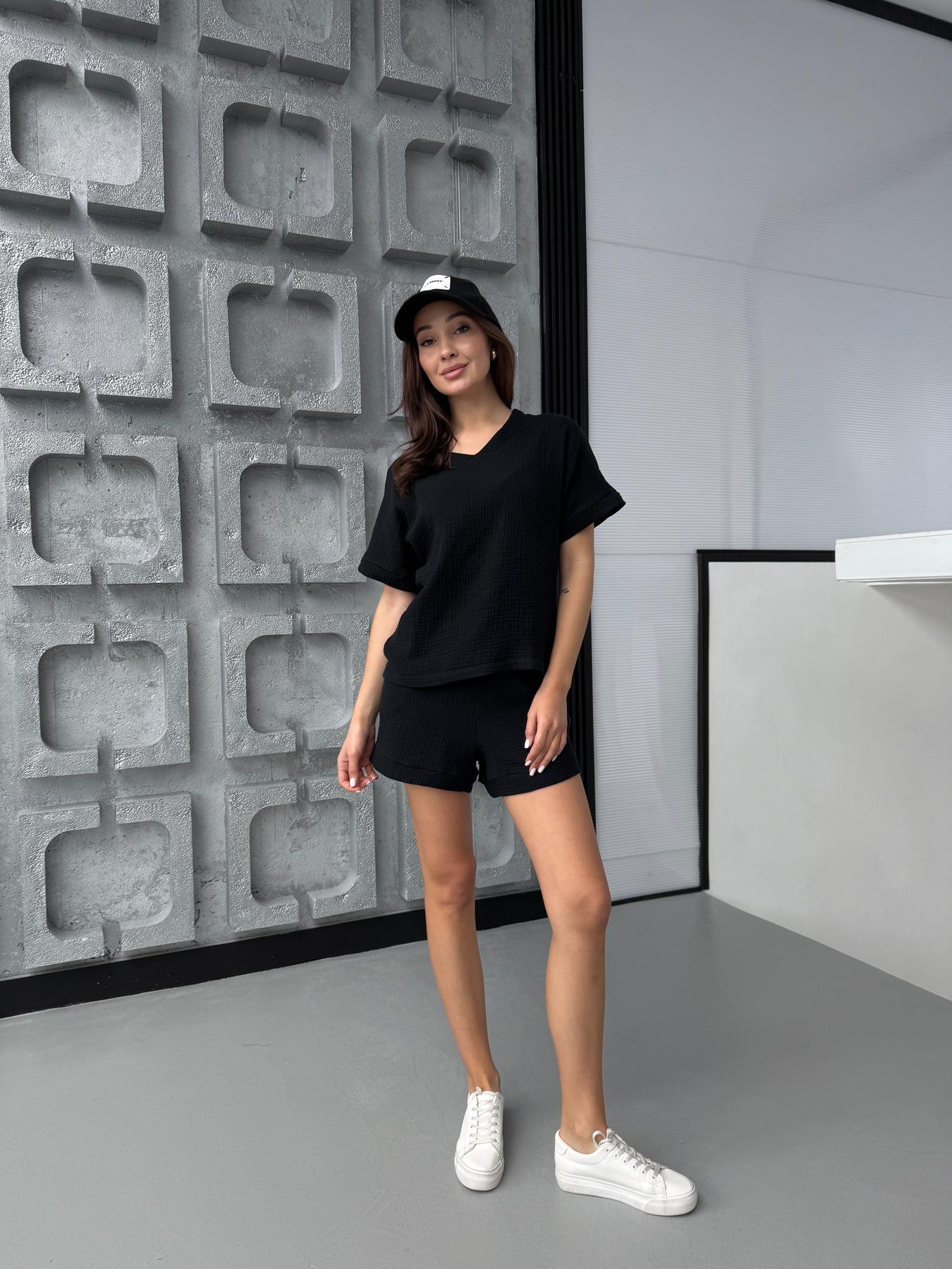 Костюм женский Hawaii COSY с шортами M Черный (MSH2) - фото 6