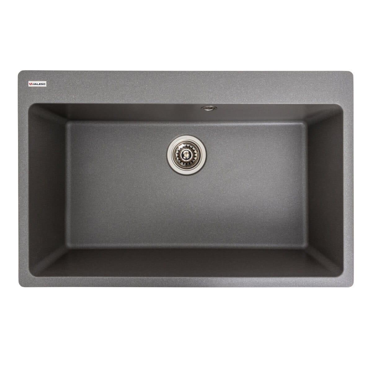 Мойка гранитная Valeso Bogema 780х500 врезная прямоугольная Серый матовый (PLTM-SP000047313)