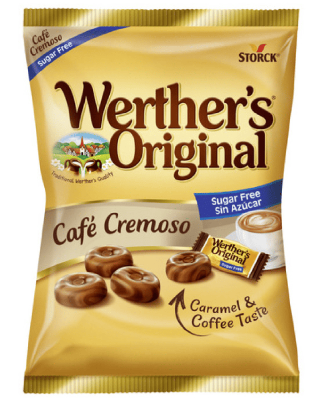 Конфеты карамельные Storck Werther's Original Cafe Cremoso Sugar Free 90 г (3063601057)