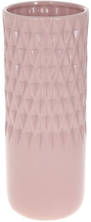 Ваза керамическая Stone Flower 10,5x10,5x26 см Пепел розы глянец (BD-733-527)