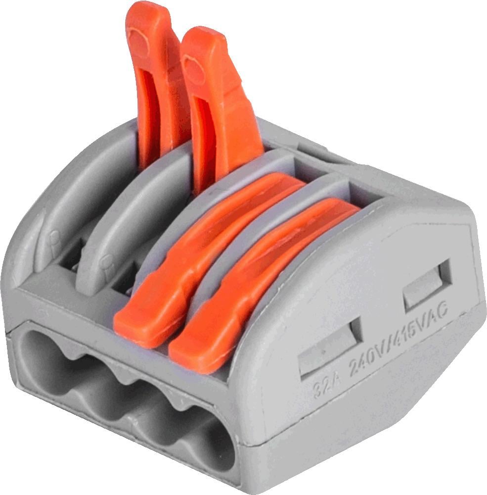 Клемма соединительная E.NEXT e.lc.pro.pl.4 0,08-2,5 мм2 32А 1-3 одинарная 22,3х22,3х14,5 мм Оранжевый (p0660007)