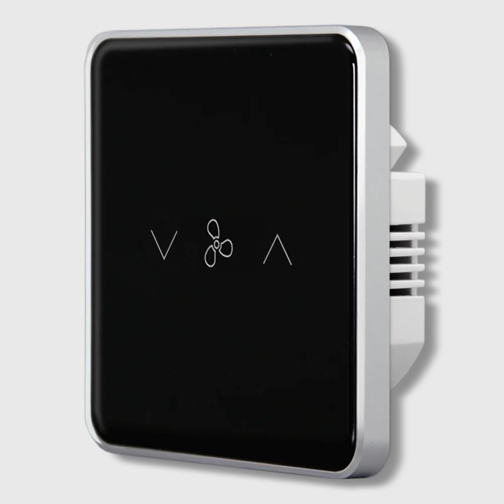 Регулятор скорости вентилятора Tuya Wi-Fi сенсорный Черный (WH00690)