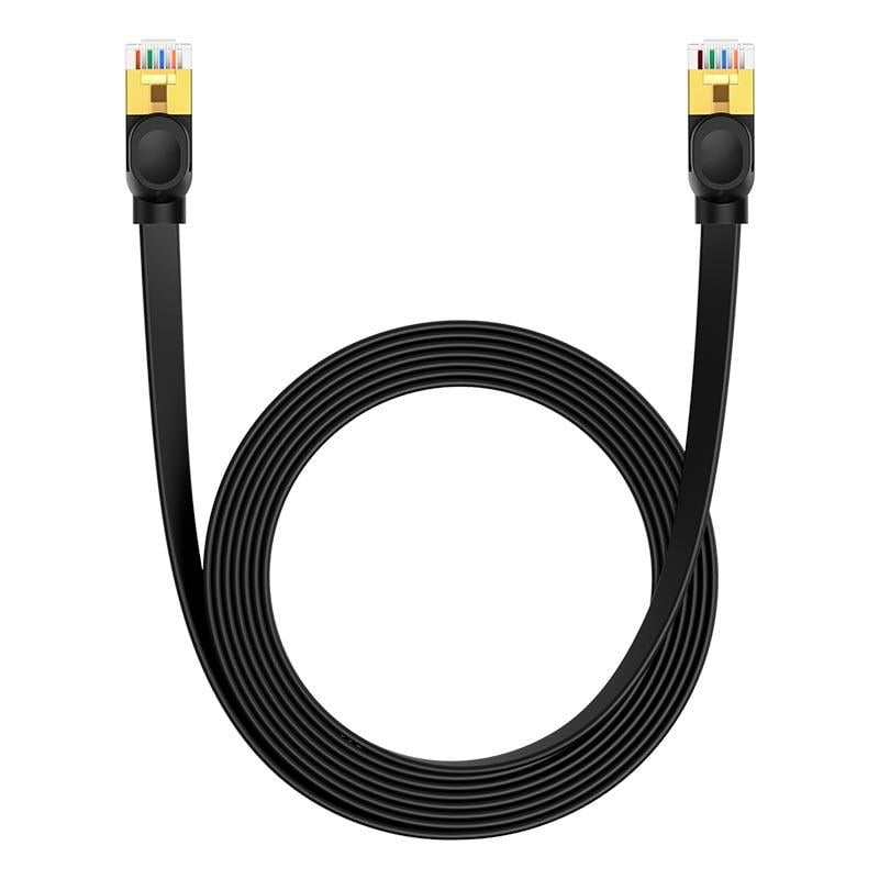 Патч-корд BASEUS High Speed CAT7 10 Gigabit Ethernet Cable Flat 5 м B00133207111-04 Black