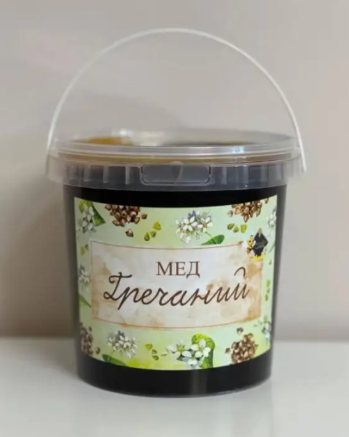 Мед гречишный урожай 2025 р. 3000 мл 3 л 5,2 кг