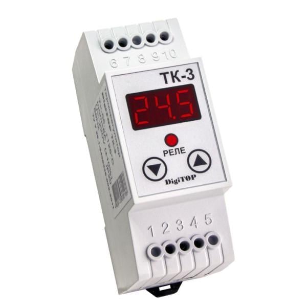 Терморегулятор цифровий DigiTOP DS18B20 ТК-3 на DIN-рейку з датчиком (27871635)