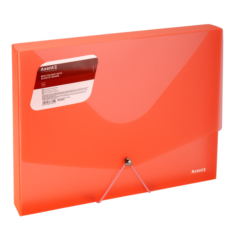 Папка на резинках объемная Axent А4 Прозрачный красный (1502-24-A)
